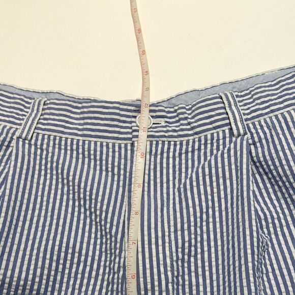 BROOKS BROTHERS Shorts Mens Size 38 Seersucker Bermuda Short Cotton Blue White - Picture 4 of 7
